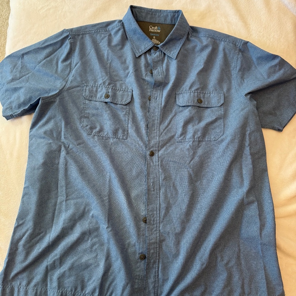 Croft & Barrow light blue button down XL short sleeve